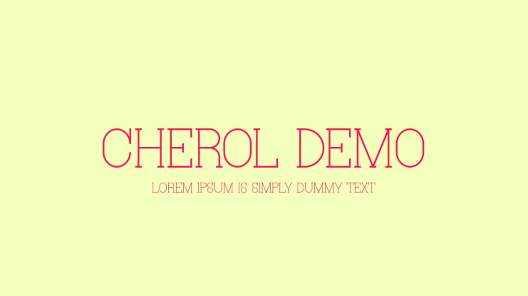Cherol Demo Font