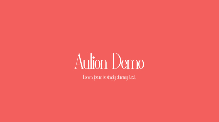 Aulion Demo Font Family