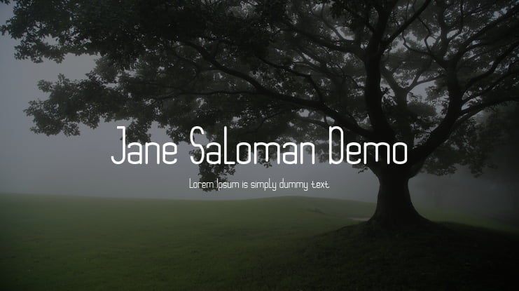 Jane Saloman Demo Font Family
