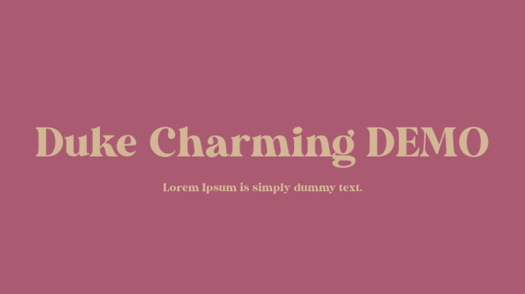 Duke Charming DEMO Font