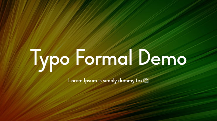 Typo Formal Demo Font Family