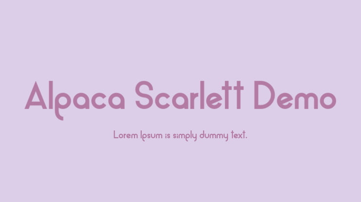 Alpaca Scarlett Demo Font Family