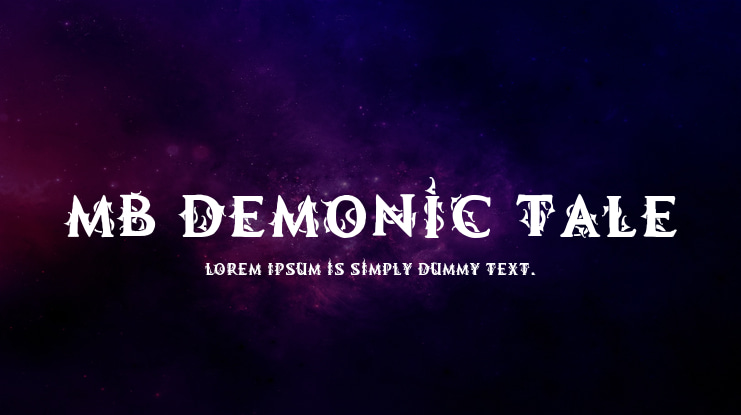 MB Demonic Tale Font