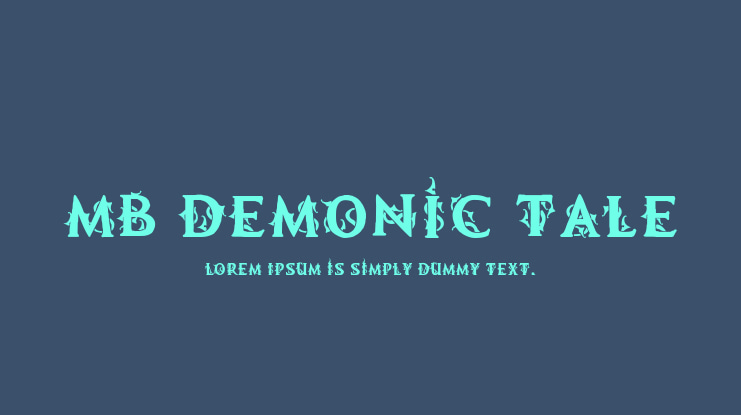 MB Demonic Tale Font