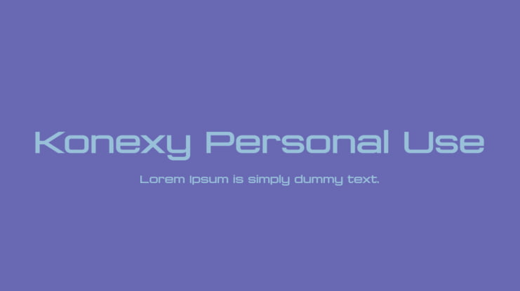 Konexy Personal Use Font