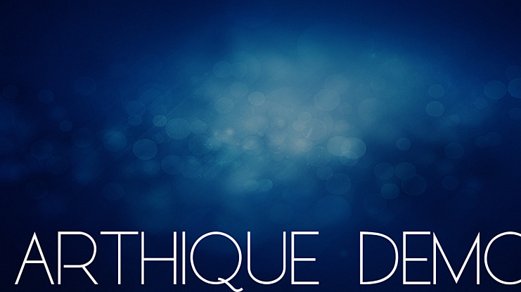 ARTHIQUE DEMO Font