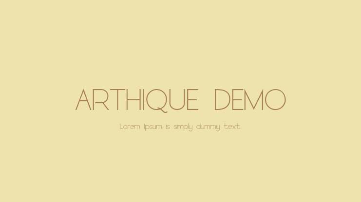 ARTHIQUE DEMO Font