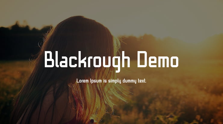 Blackrough Demo Font
