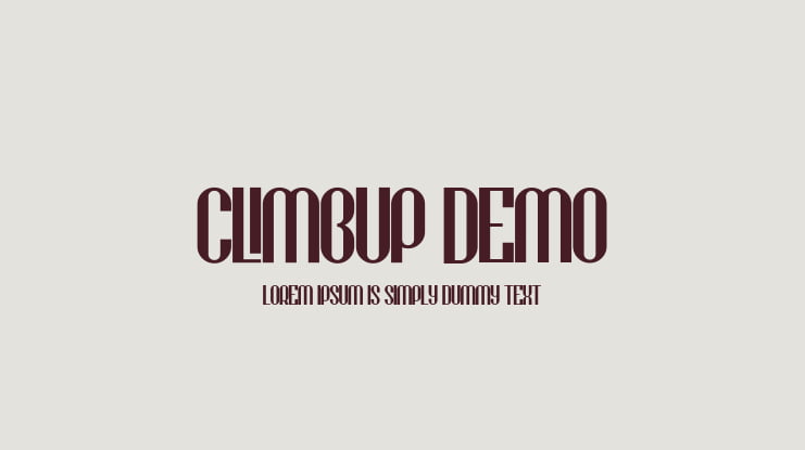 Climbup Demo Font Family