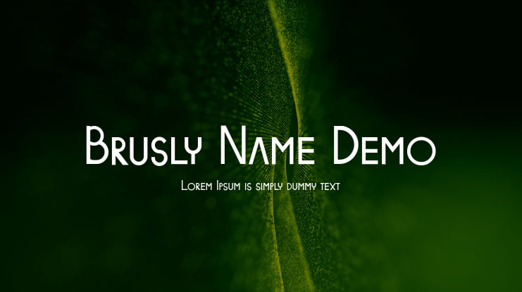 Brusly Name Demo Font