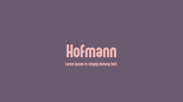 Hofmann Font Family