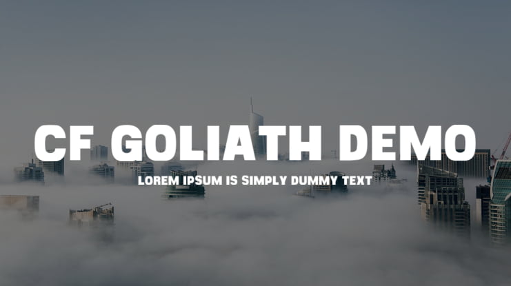 CF Goliath Demo Font