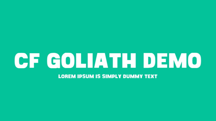 CF Goliath Demo Font