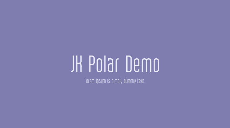 JK Polar Demo Font
