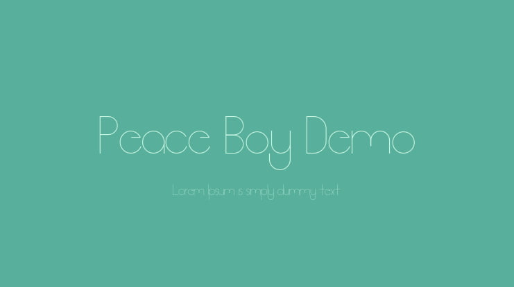Peace Boy Demo Font