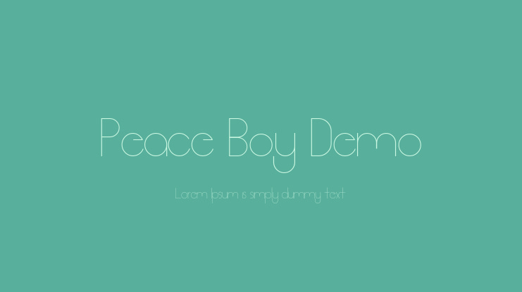 Peace Boy Demo Font