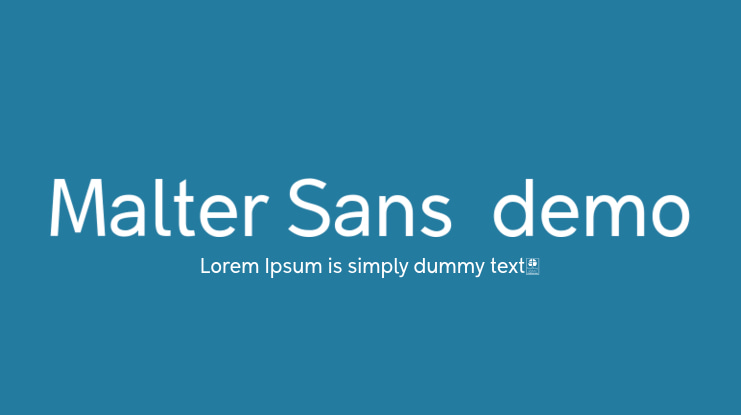Malter Sans  demo Font Family