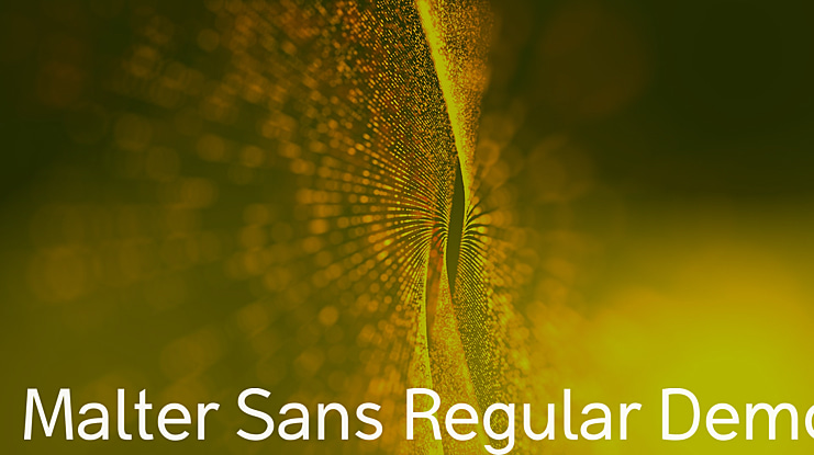 Malter Sans  demo Font Family