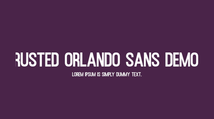 Rusted Orlando Sans Demo Font