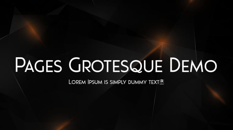 Pages Grotesque Demo Font Family