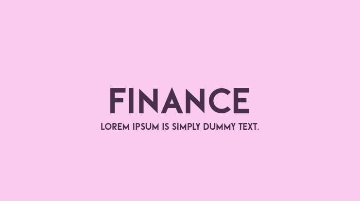Finance Font