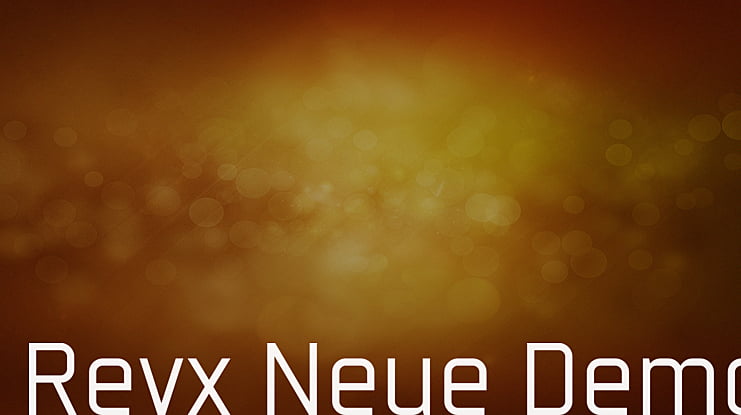 Revx Neue Demo Font Family