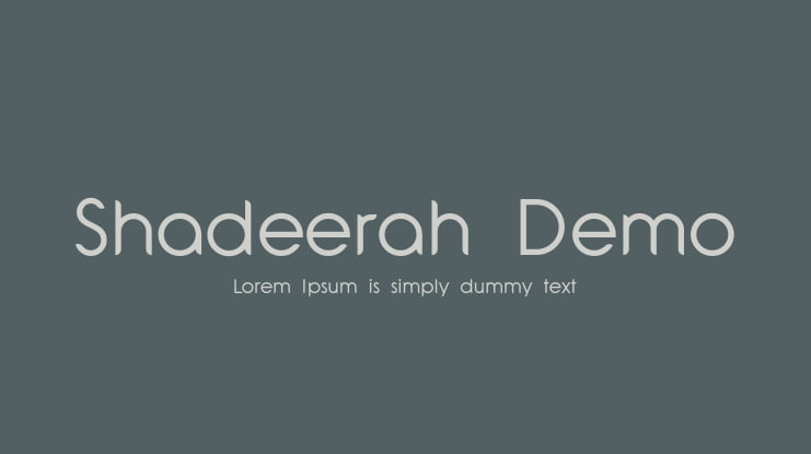 Shadeerah Demo Font