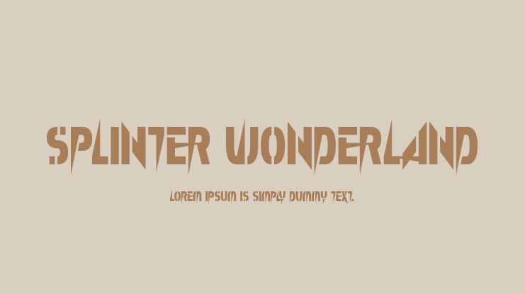 Splinter Wonderland Font