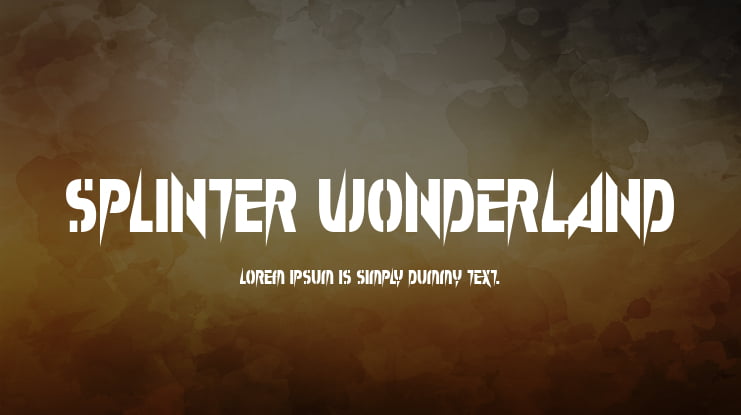 Splinter Wonderland Font