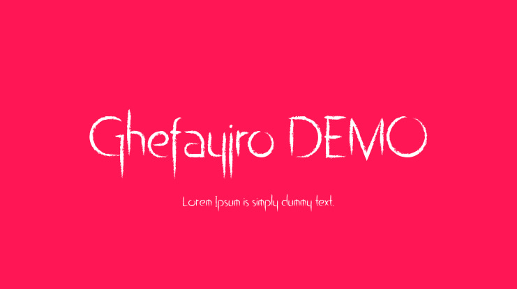 Ghefayjro DEMO Font