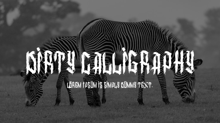 dirty calligraphy Font