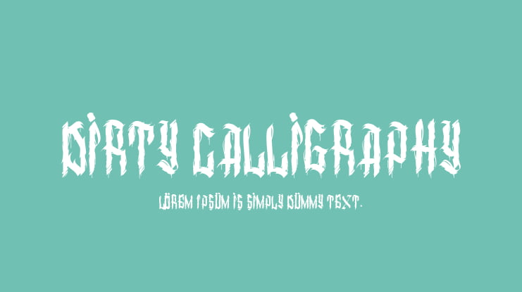 dirty calligraphy Font