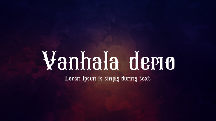 Vanhala-demo Font