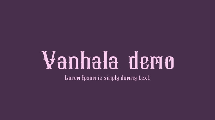 Vanhala-demo Font