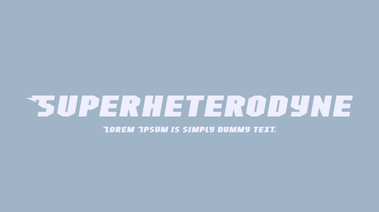 Superheterodyne Font