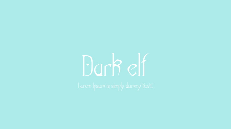 Dark elf Font