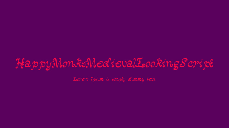 HappyMonksMedievalLookingScript Font