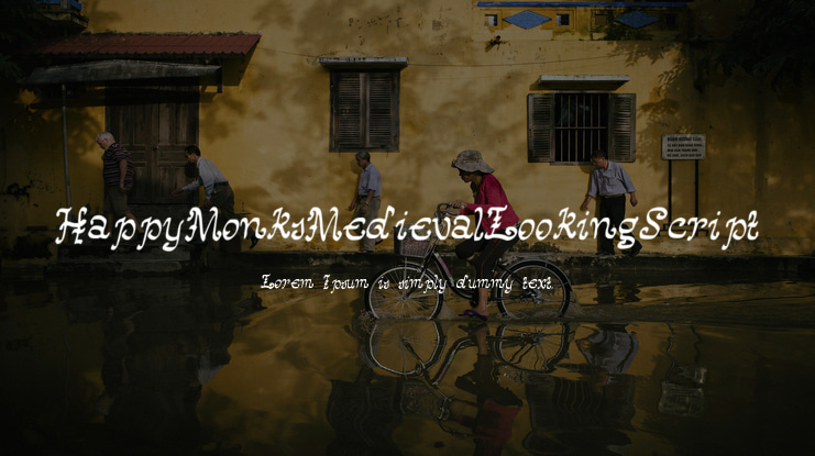 HappyMonksMedievalLookingScript Font