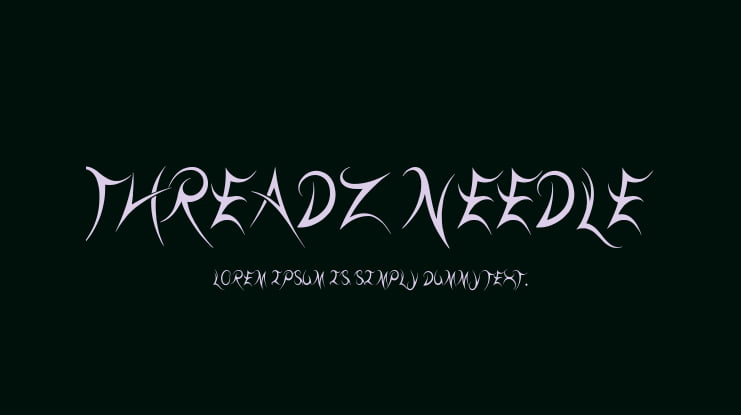 Threadz Needle Font