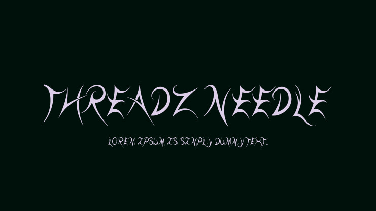 Threadz Needle Font
