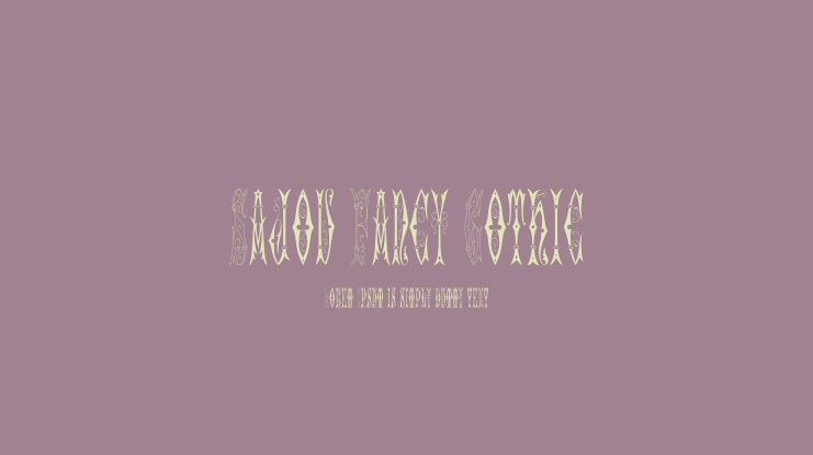 Sajou Fancy Gothic Font