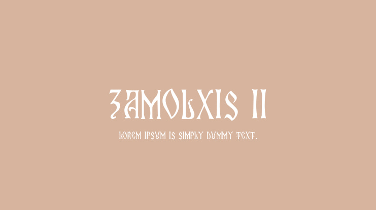 Zamolxis II Font