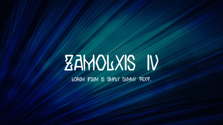 Zamolxis IV Font