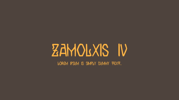 Zamolxis IV Font
