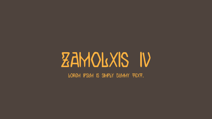 Zamolxis IV Font