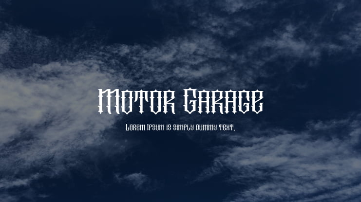 Motor Garage Font
