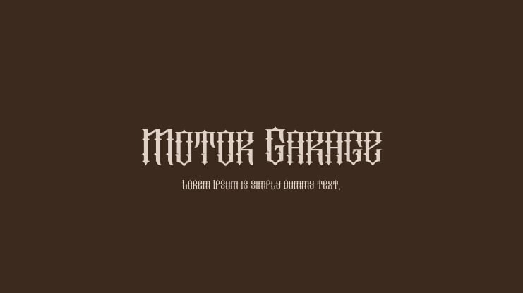 Motor Garage Font