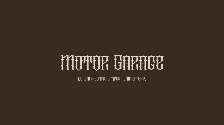 Motor Garage Font