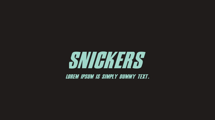 Snickers Font Family