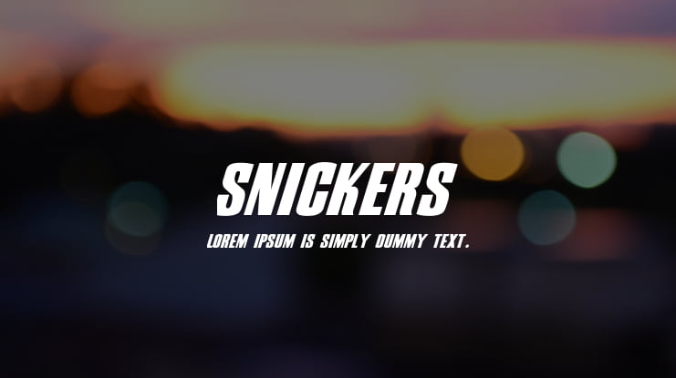 Snickers Font Family
